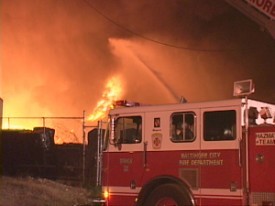 Tower specialed to the Big City for 3 alarm Warehouse
