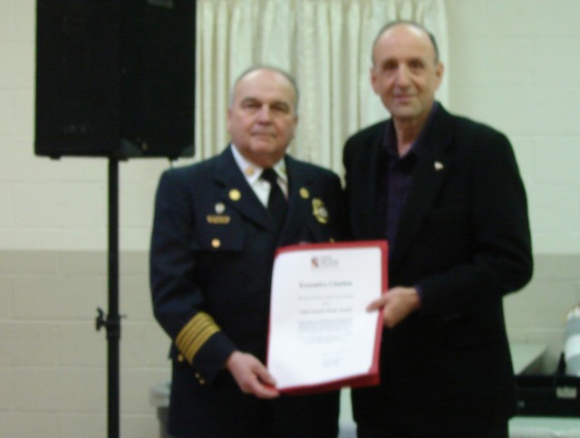 County Executive John Leopold awards President Snyder with a citation